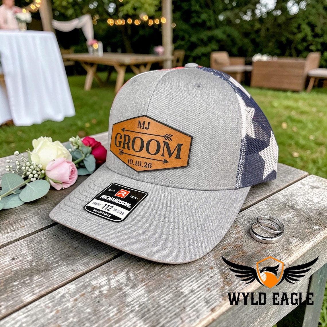 Custom Leather Patch Bachelor Party Trucker Hats view 9