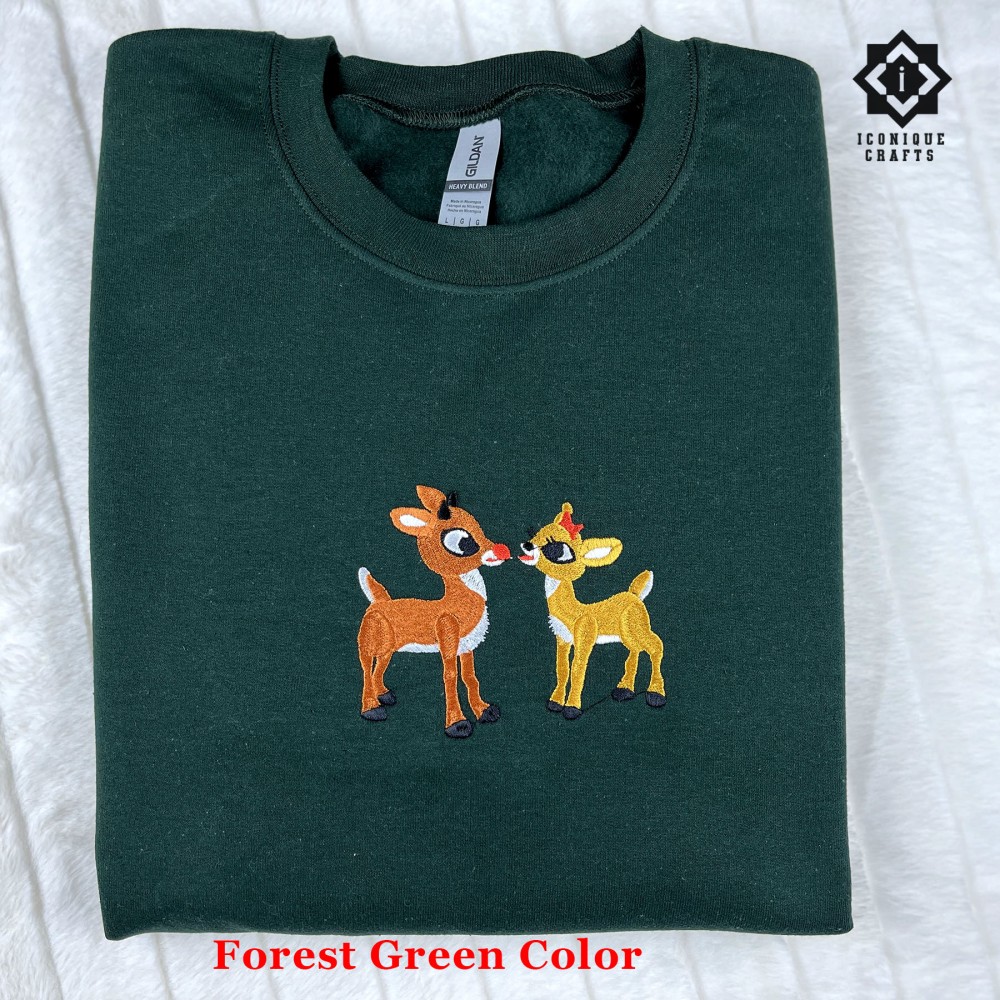 Vintage Embroidered Christmas Sweatshirt view 2