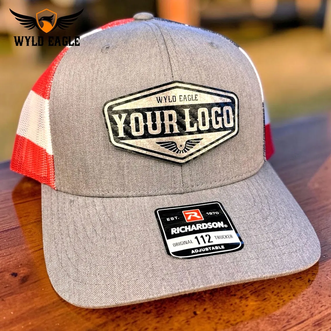 Custom Logo Leather Patch Trucker Hats view 3