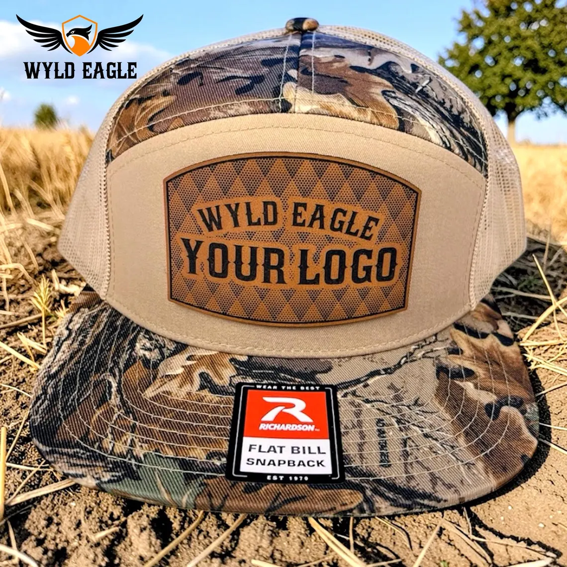 Custom Logo Leather Patch Trucker Hats view 8