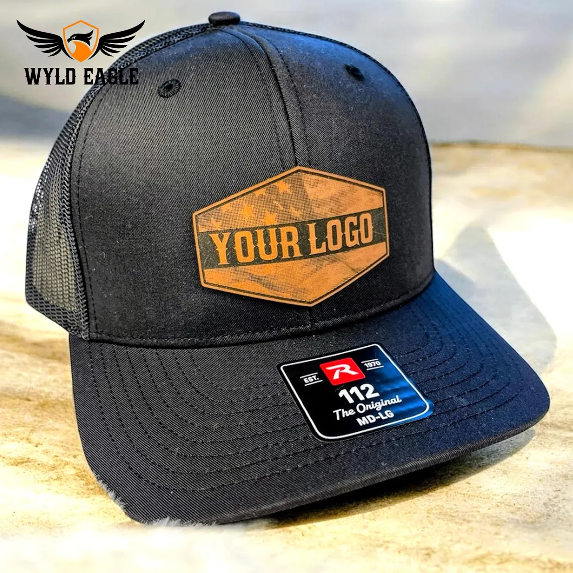 Custom Logo Leather Patch Trucker Hats view 10