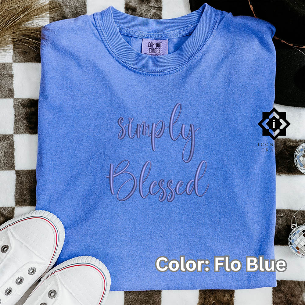 3D Custom Embroidered Comfort Colors T-Shirt