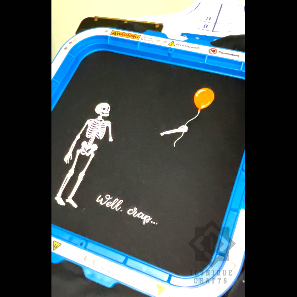 Embroidered Skeleton & Balloon Sweatshirt - Halloween Outfit view 2