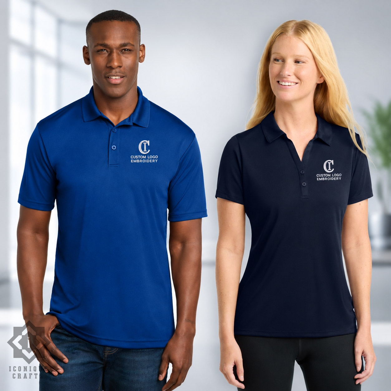 Custom Embroidered Polo Shirt with Company Logo