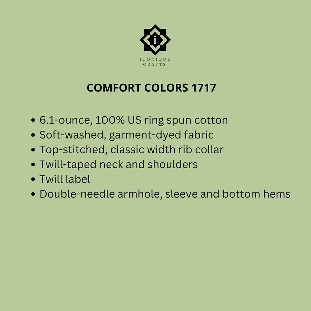 3D Custom Embroidered Comfort Colors T-Shirt view 7