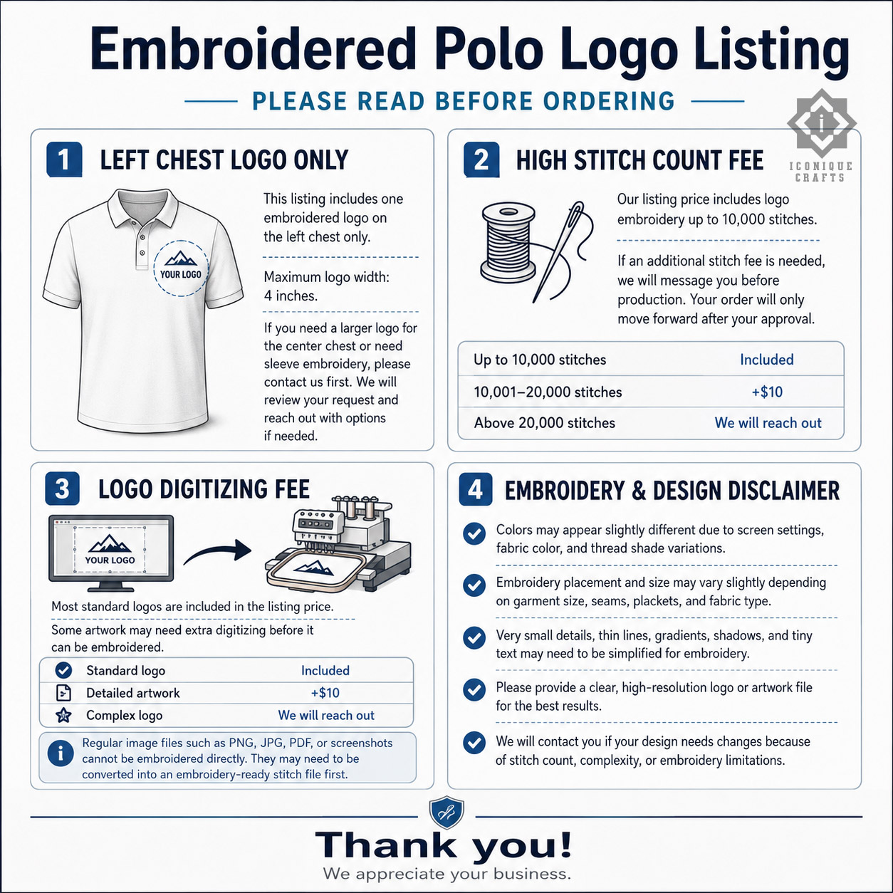 Custom Embroidered Polo Shirt with Company Logo view 9
